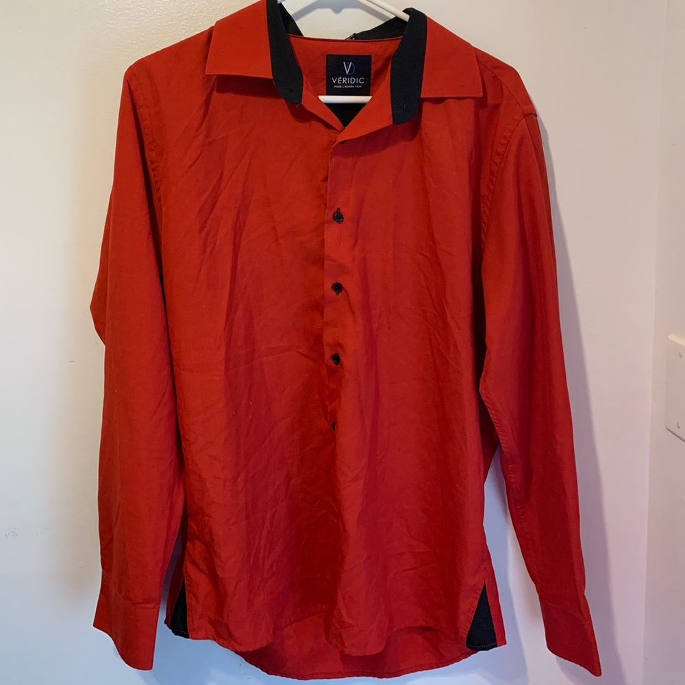 4/25$ Veridic Men Dress Shirt size 16.5 adjusted fit